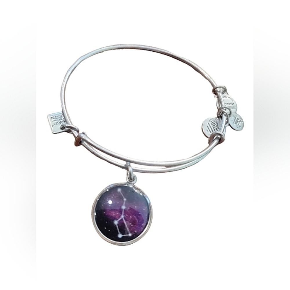 2016 Alex & Ani Silver Tone BIG Dipper Constellation Bangle Charm Bracelet
